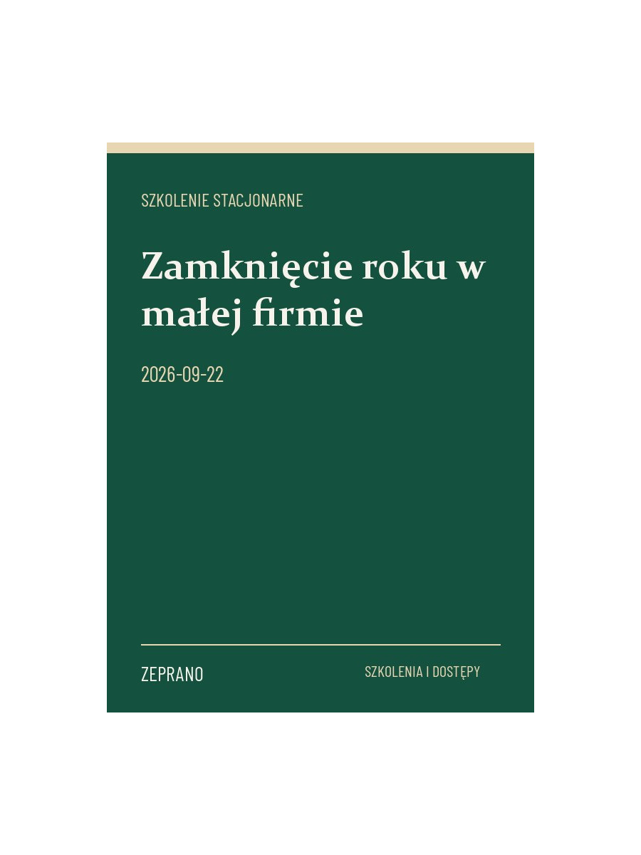 Zamknięcie roku w małej firmie